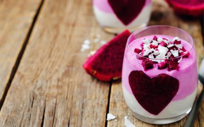 Panna cotta al dragon fruit