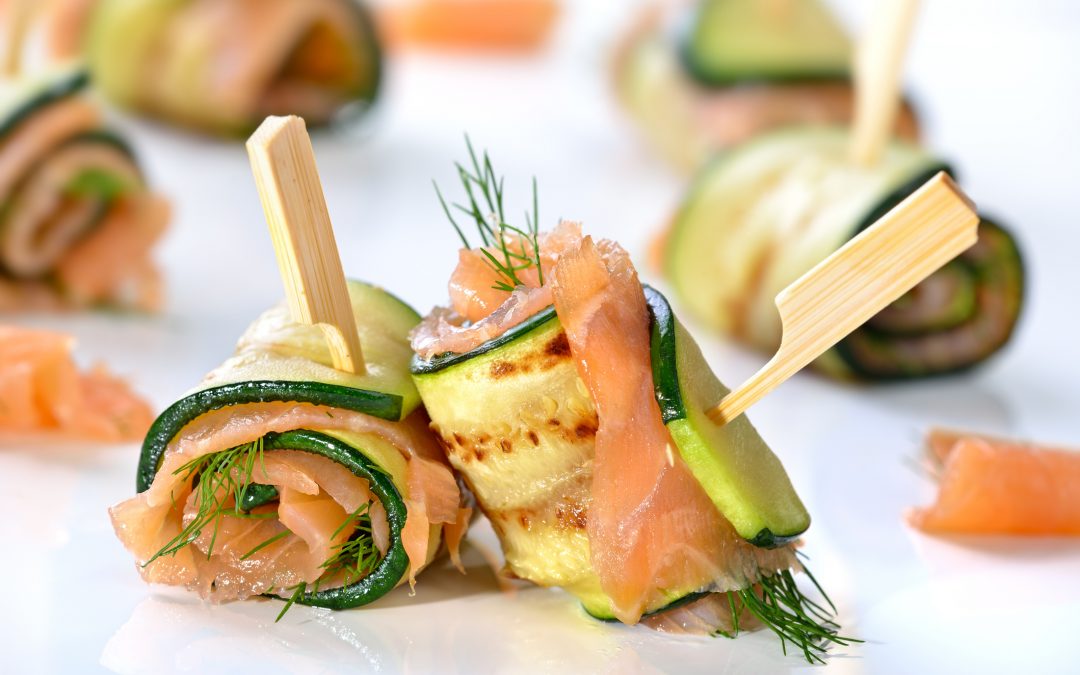 Involtini di zucchine salmone e philadelphia